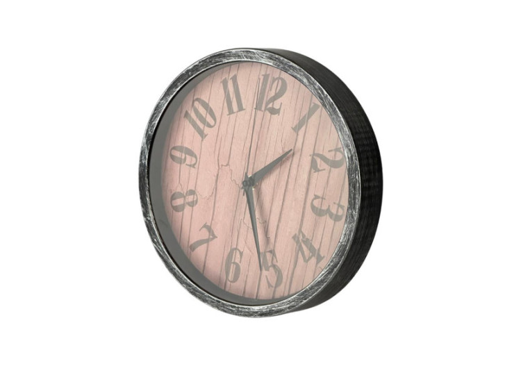 Horloge RAMSEY - 25,5x3,8cm, finition argentée - HTBE6546 - Mondex 2