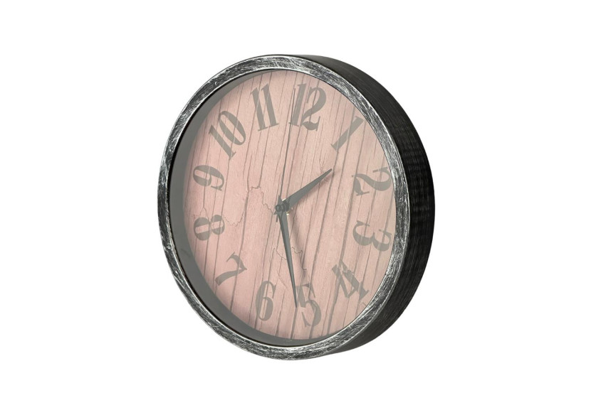 Horloge RAMSEY - 25,5x3,8cm, finition argentée - HTBE6546 - Mondex