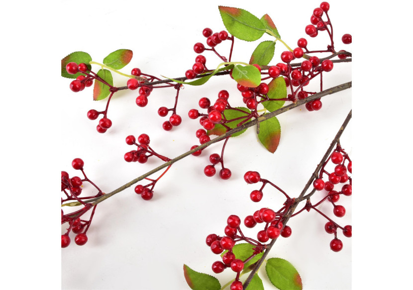 Branche d'Ostrokrzew VIRIDIS - 88 cm, décoration festive et réaliste - HTQB1077-SW - Mondex