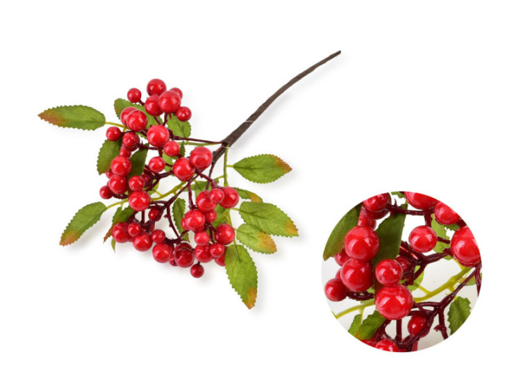 Branche d'Ostrokrzew VIRIDIS - 32 cm, décoration naturelle et festive - HTQB1084-SW - Mondex