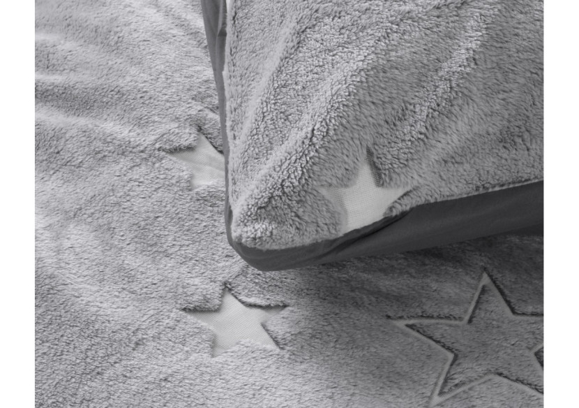 Housse de couette étoiles phosphorescentes Grise 135 x 200 - 17015866 - Sleeptime