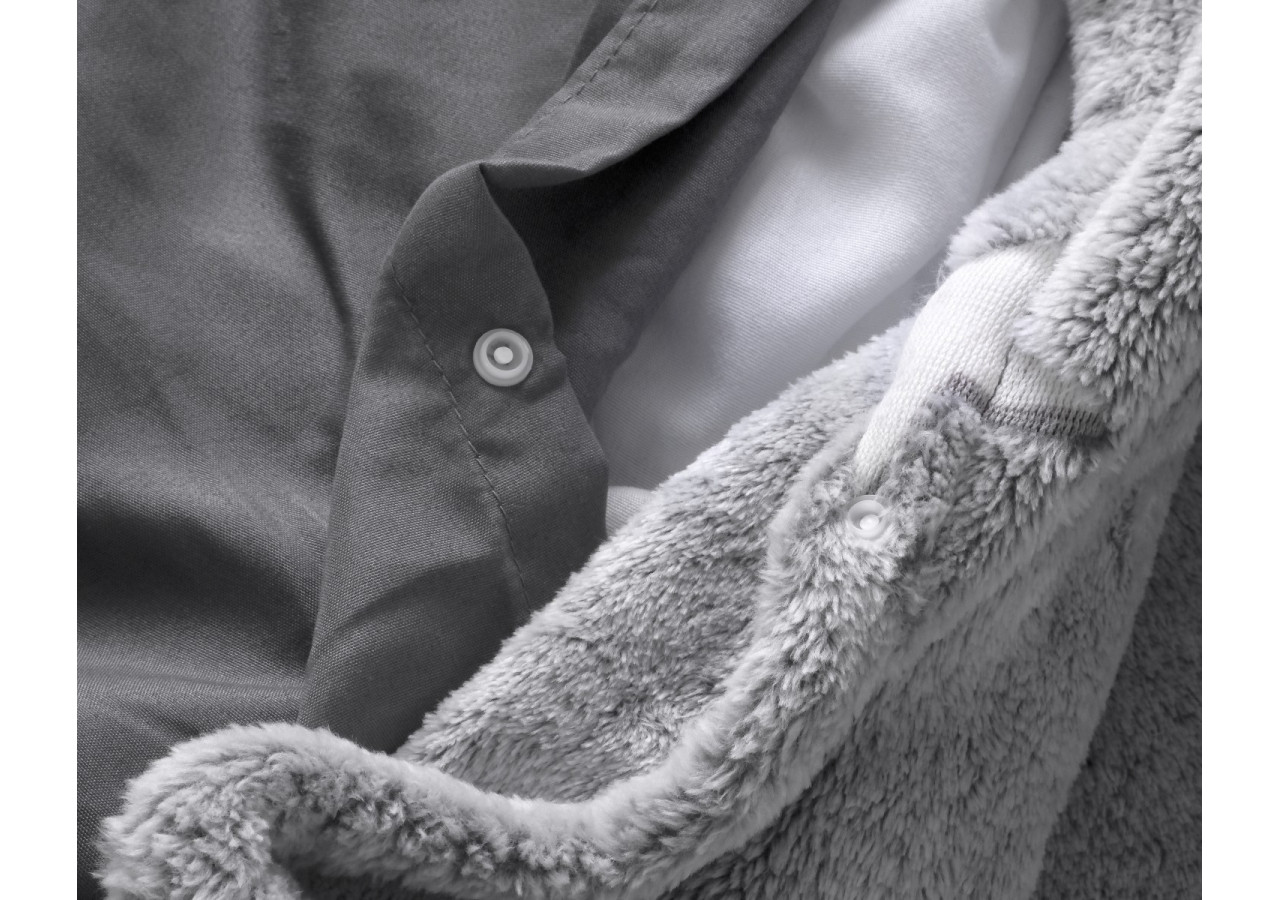 Housse de couette étoiles phosphorescentes Grise 135 x 200 - 17015866 - Sleeptime