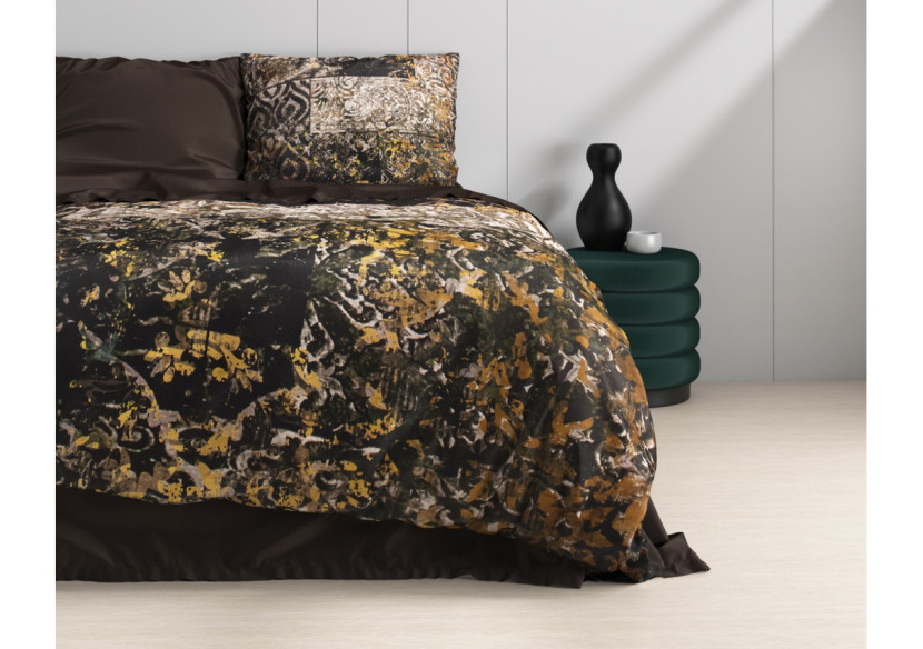 Housse de Couette Granite Black - 100% Coton Satiné 200 x 220 cm - 17010228 - Dreamhouse