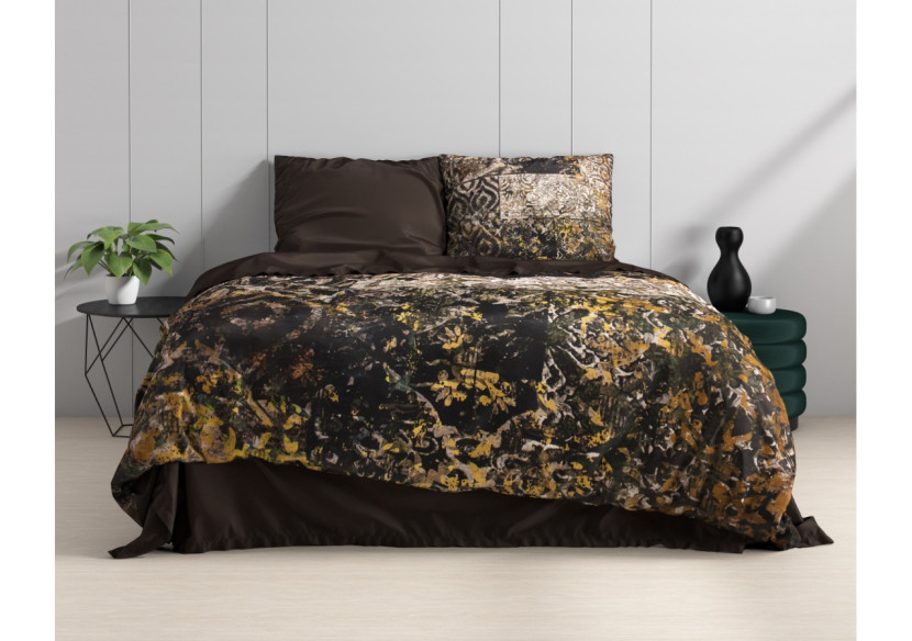 Housse de Couette Granite Black - 100% Coton Satiné 200 x 220 cm - 17010228 - Dreamhouse