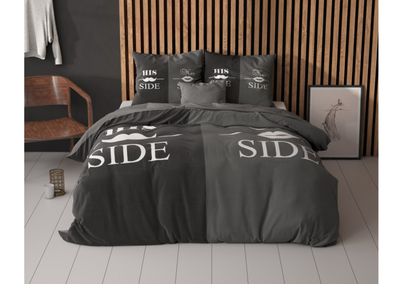 Couvre-lit His and Her Side - 200 x 220 cm, Impression numérique - 15022732 - Sleeptime