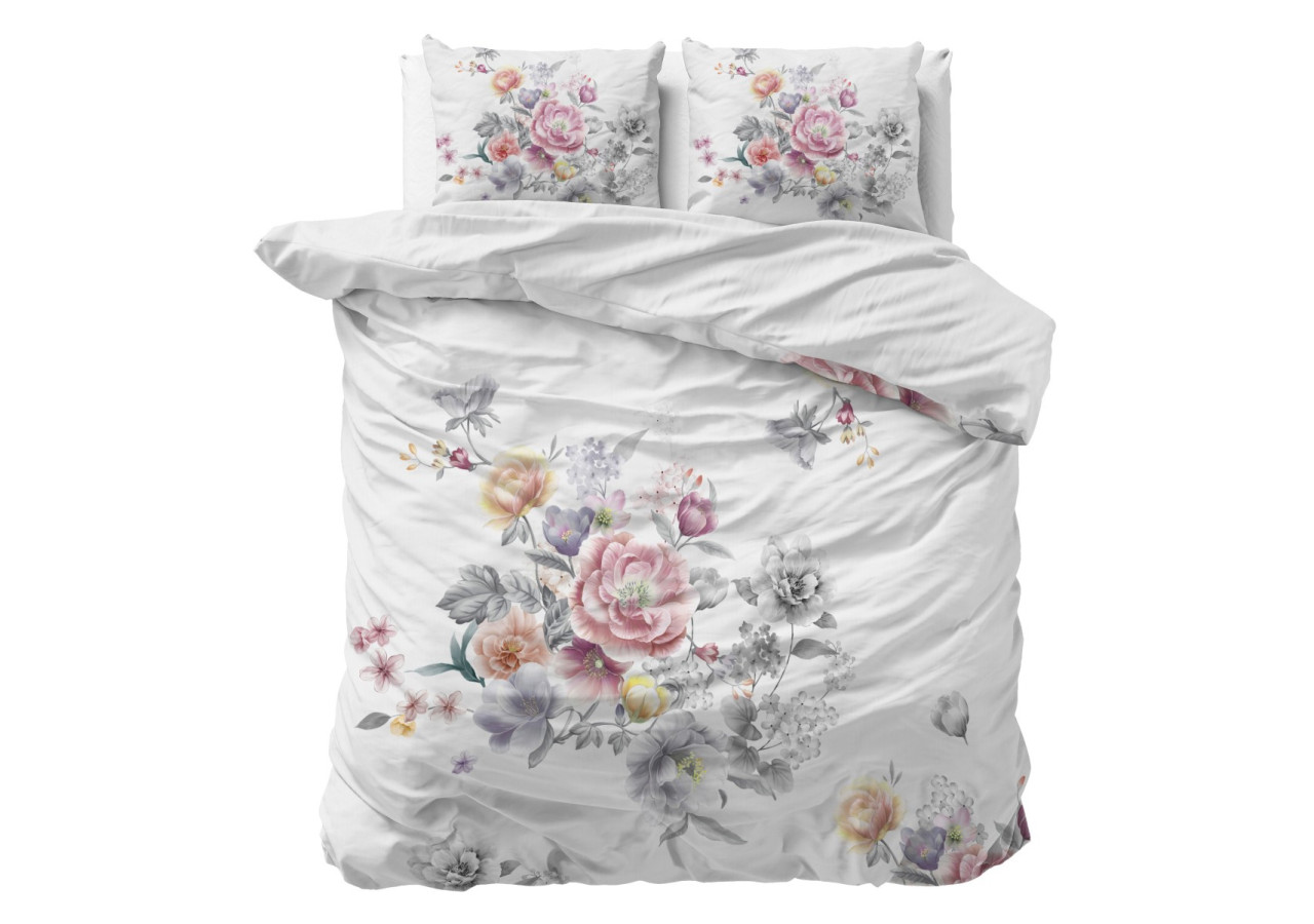 Housse de Couette Isabeau Wit - 200 x 220 cm en Microfibre - 17018242 - Sleeptime