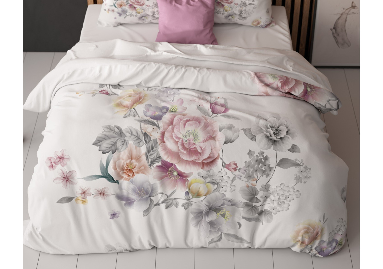 Housse de Couette Isabeau Wit - 200 x 220 cm en Microfibre - 17018242 - Sleeptime