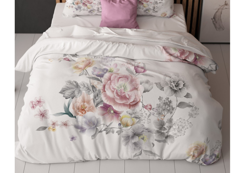 Housse de Couette Isabeau Wit - 200 x 220 cm en Microfibre - 17018242 - Sleeptime