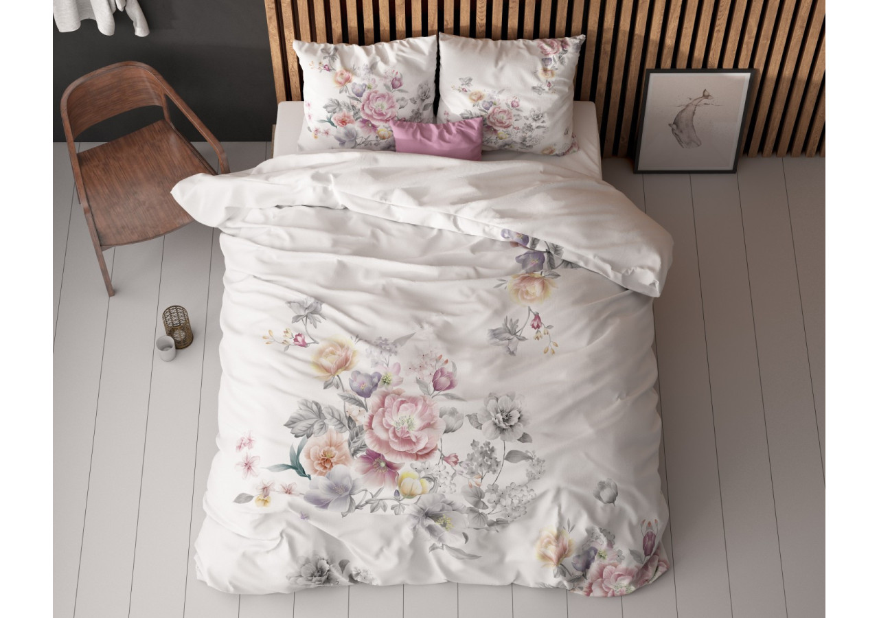 Housse de Couette Isabeau Wit - 200 x 220 cm en Microfibre - 17018242 - Sleeptime