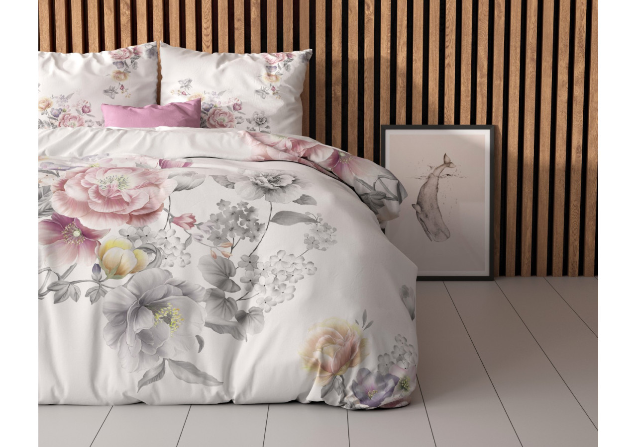 Housse de Couette Isabeau Wit - 240 x 220 cm en Microfibre - 17018243 - Sleeptime