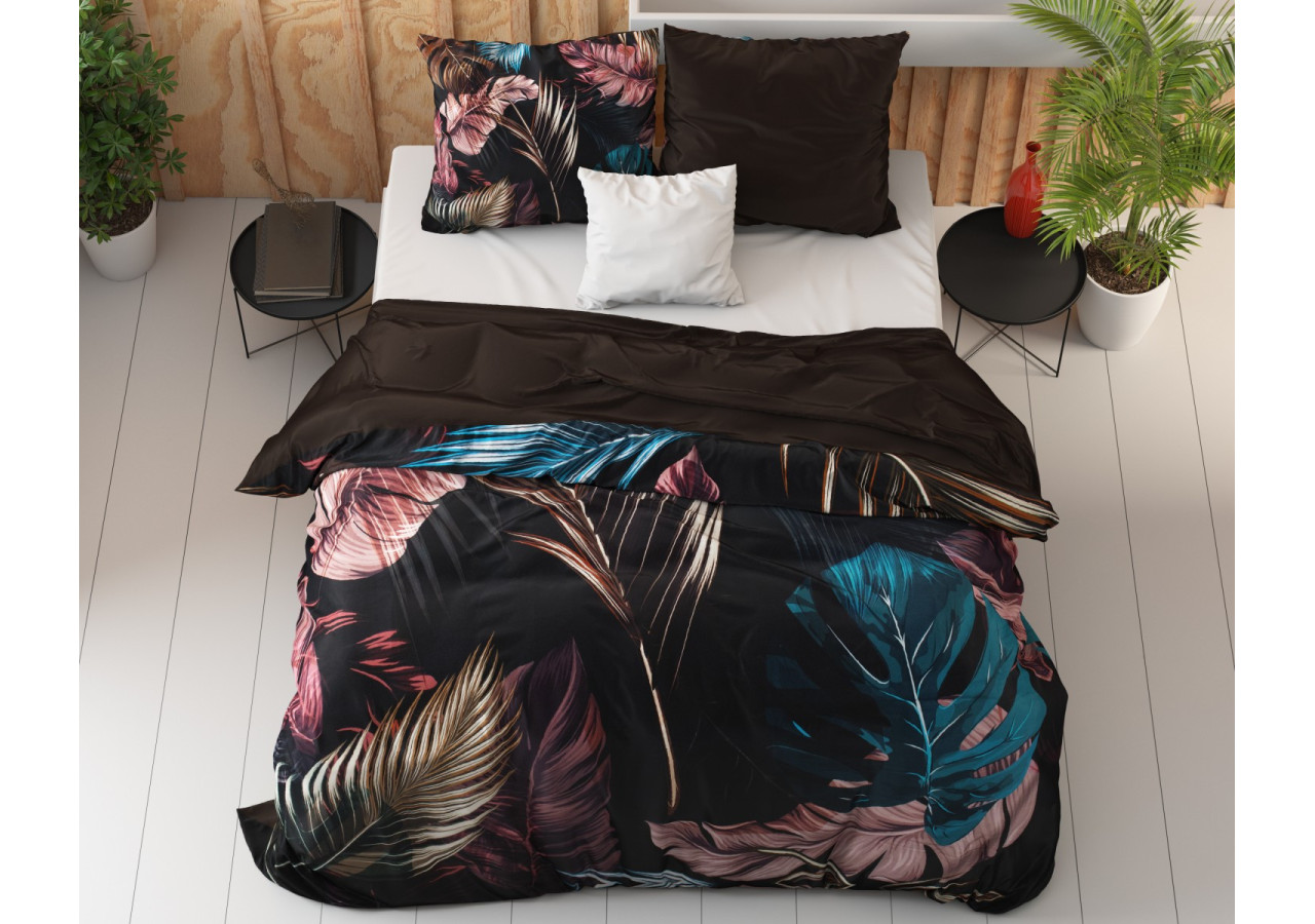 Housse de Couette Isabella Black - 140 x 240 cm en Satin de Coton - 17010215 - Dreamhouse