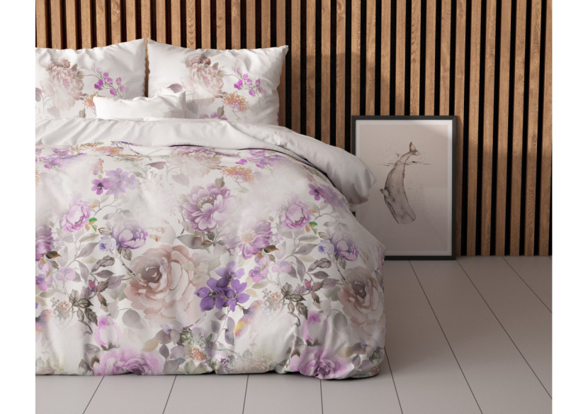 Housse de Couette Jenice Rose - 140 x 220 cm, Style Floral et Confort - 17017108 - Sleeptime