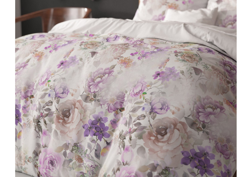 Housse de Couette Jenice Rose - 140 x 220 cm, Style Floral et Confort - 17017108 - Sleeptime