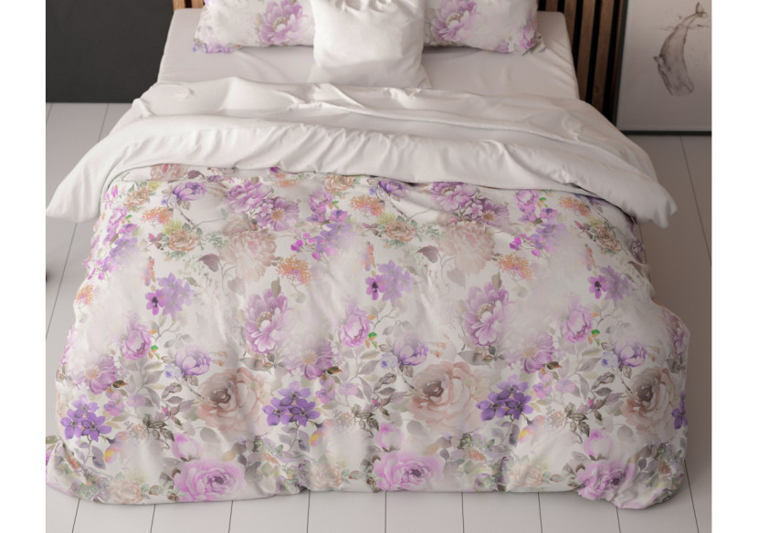 Housse de Couette Jenice Rose - 140 x 220 cm, Style Floral et Confort - 17017108 - Sleeptime