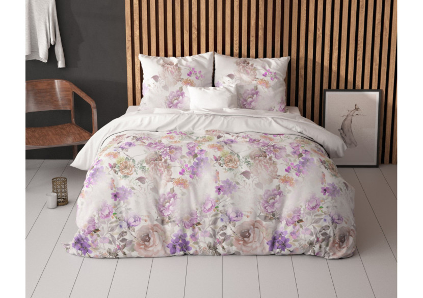 Housse de Couette Jenice Rose - 140 x 220 cm, Style Floral et Confort - 17017108 - Sleeptime