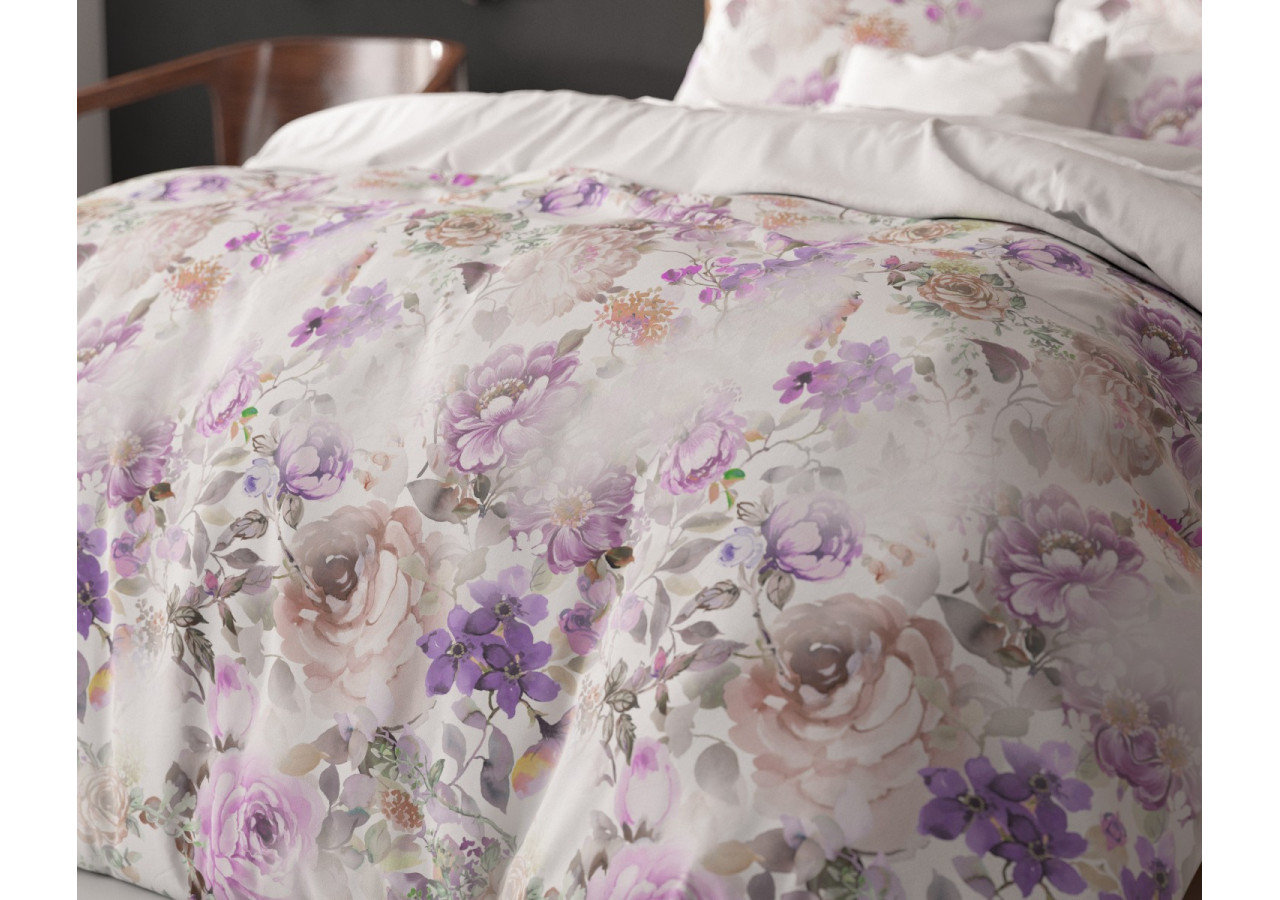 Housse de Couette Jenice Rose - 240 x 220 cm, Style Floral et Confort - 17017110 - Sleeptime