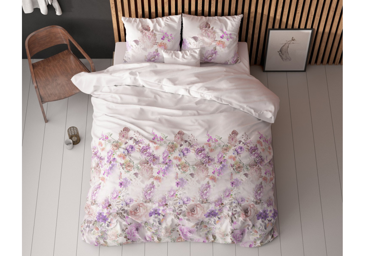 Housse de Couette Jenice Rose - 240 x 220 cm, Style Floral et Confort - 17017110 - Sleeptime
