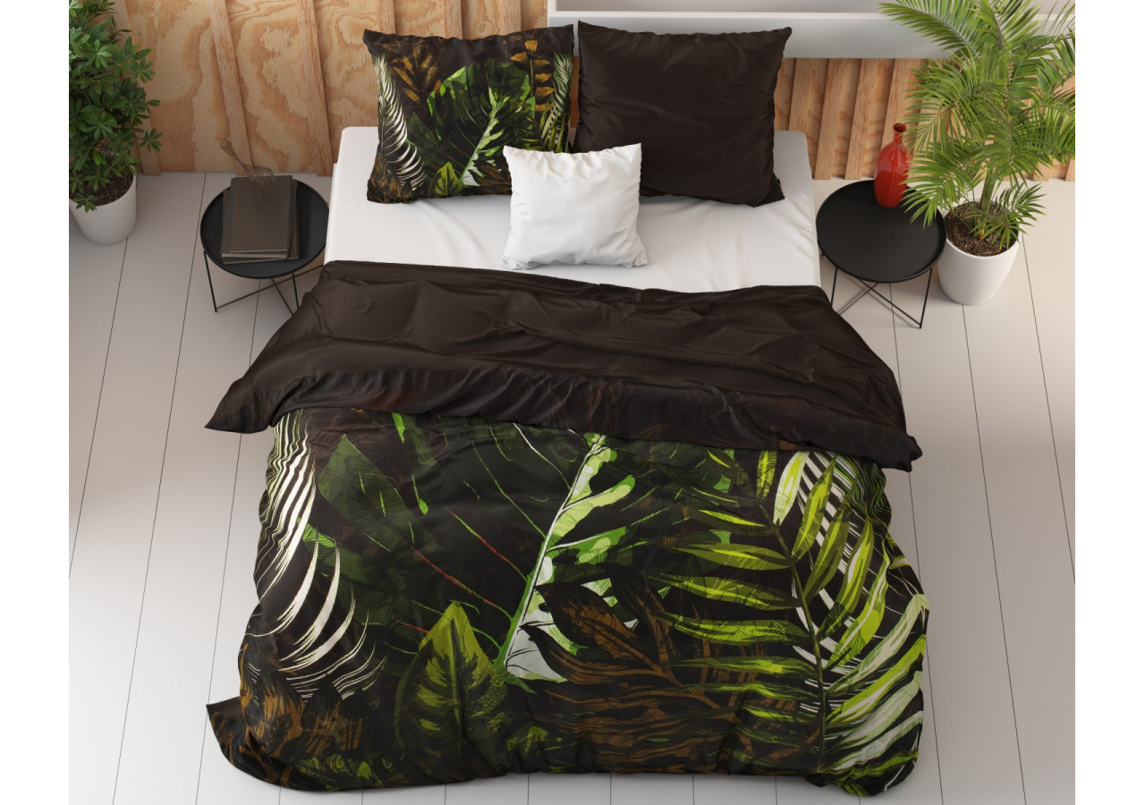 Housse de Couette Jungle Art 2 - Taupe 200 x 220 cm - 17010207 - Dreamhouse