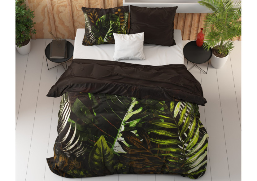 Housse de Couette Jungle Art 2 - Taupe 200 x 220 cm - 17010207 - Dreamhouse