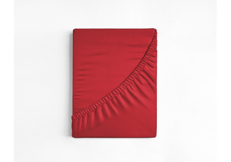 Housse de Matelas Katoenen - Couleur Rouge 160 x 220 cm - 12011701 - Dreamhouse