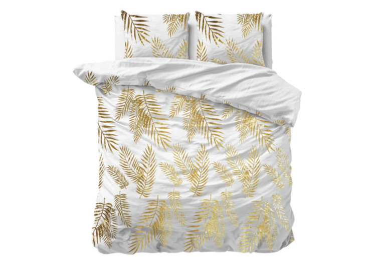 Housse de couette Leaves Wit - 240 x 220 en micropercal - 17016223 - Sleeptime
