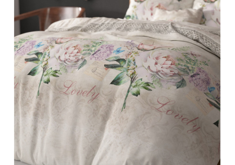 Housse de Couette Lovely Flower - 140 x 220 cm en Coton Mélangé - 17016105 - Sleeptime