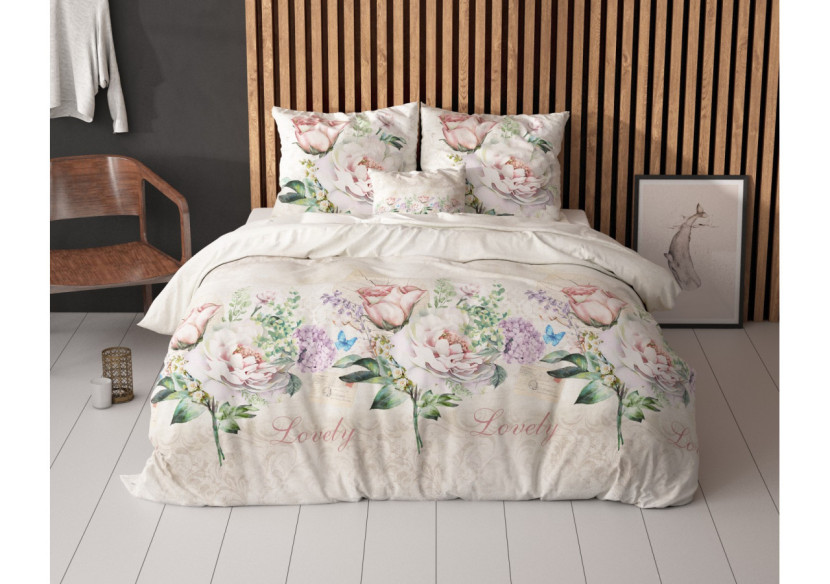 Housse de Couette Lovely Flower - 200 x 220 cm en Coton Mélangé - 17016106 - Sleeptime