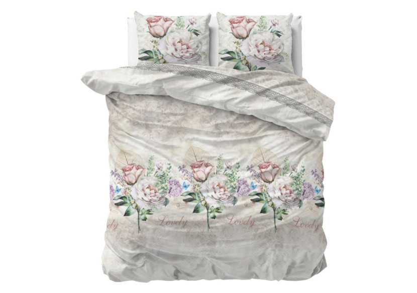 Housse de Couette Lovely Flower - 240 x 220 cm en Coton Mélangé - 17016107 - Sleeptime