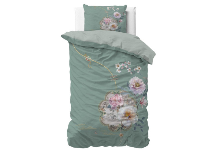 Housse de Couette Lyra Groen - Élégance Naturelle 140 x 200/220 cm - 17018262 - Sleeptime 2