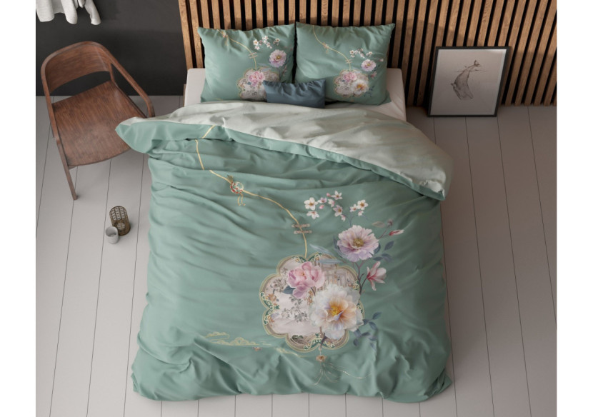 Housse de Couette Lyra Groen - Élégance Naturelle 140 x 200/220 cm - 17018262 - Sleeptime