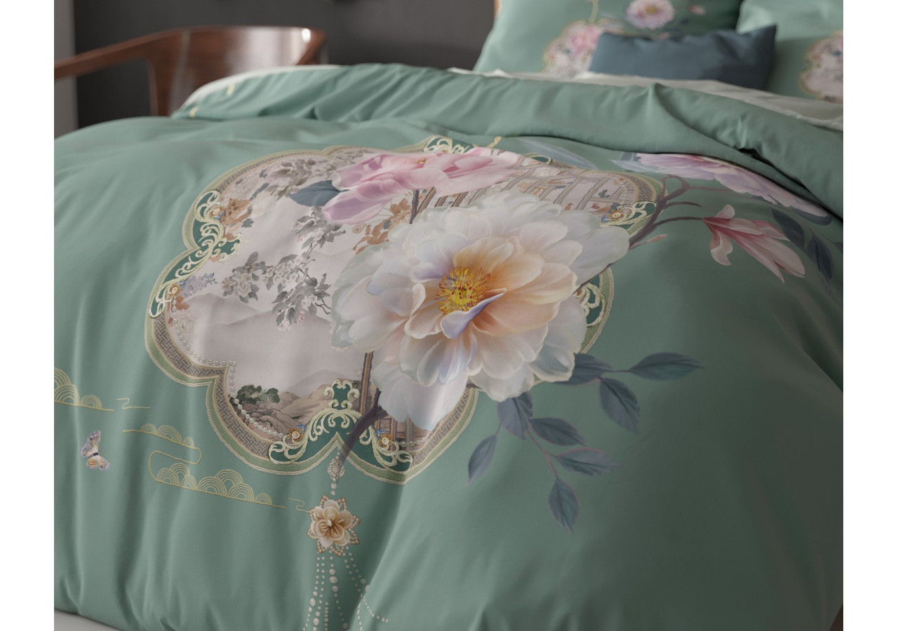 Housse de Couette Lyra Groen - 240 x 200/220 cm en Microfibre - 17018264 - Sleeptime