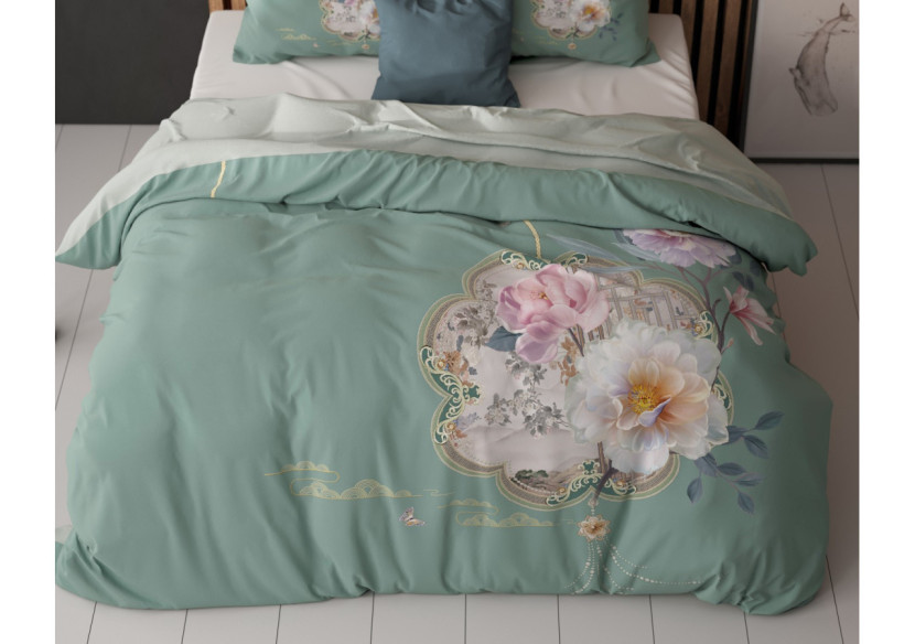 Housse de Couette Lyra Groen - 240 x 200/220 cm en Microfibre - 17018264 - Sleeptime