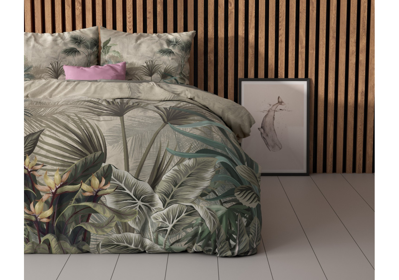 Housse de Couette Macy Groen - 200 x 200/220 cm en Microfibre - 17018248 - Sleeptime