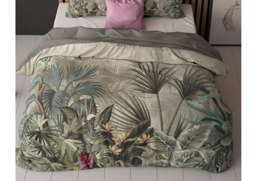 Housse de Couette Macy Groen - 240 x 200/220 cm en Microfibre - 17018249 - Sleeptime