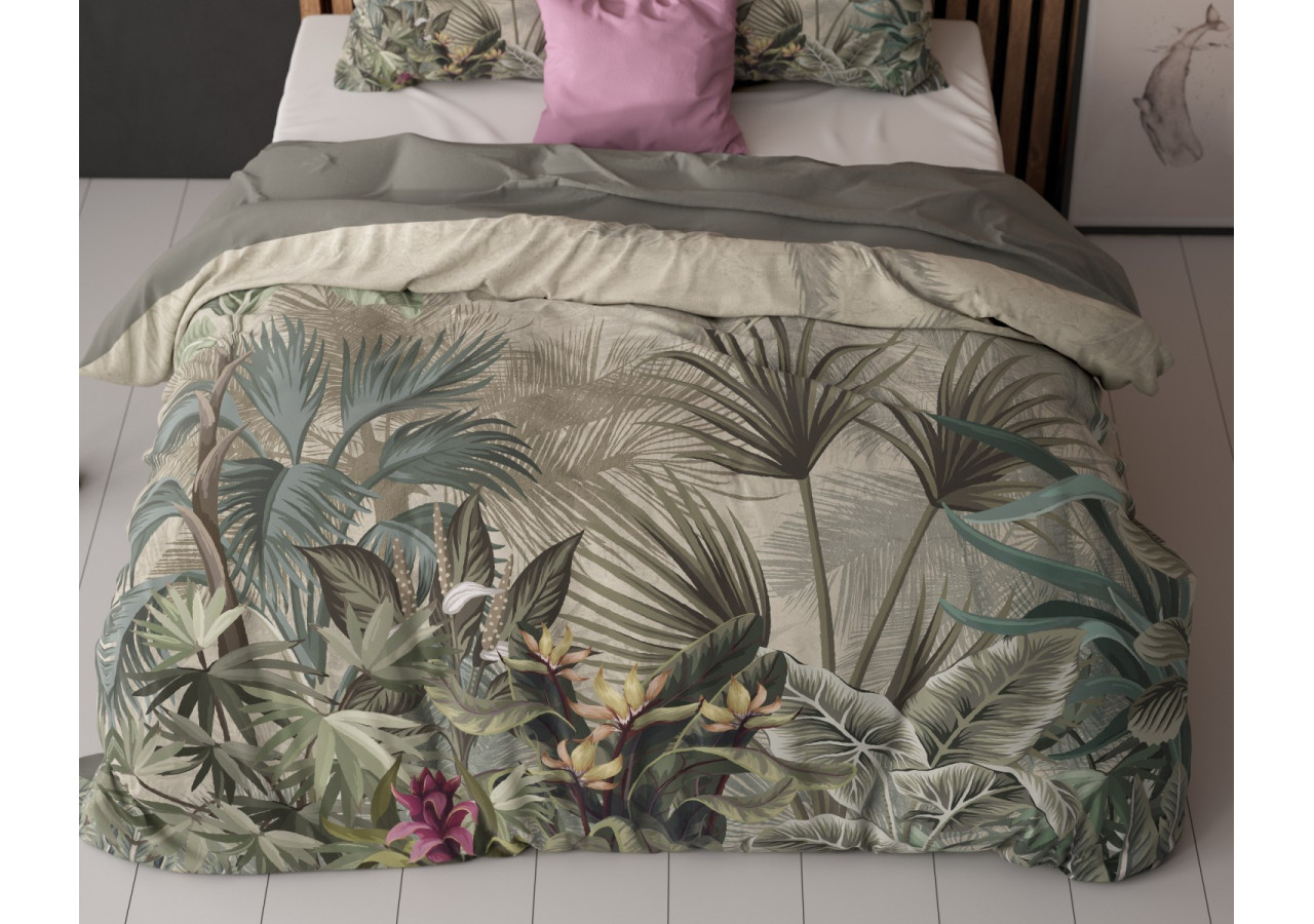 Housse de Couette Macy Groen - 240 x 200/220 cm en Microfibre - 17018249 - Sleeptime