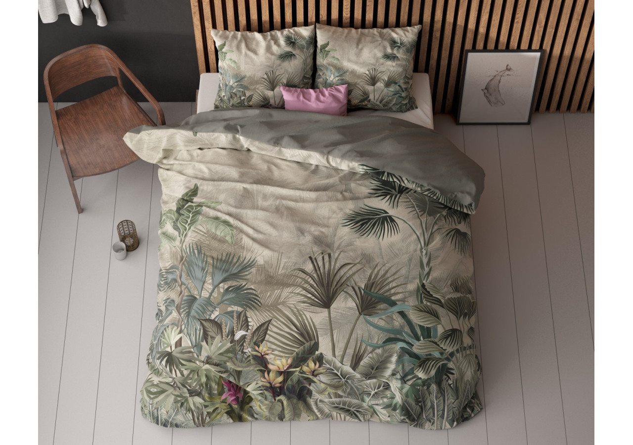 Housse de Couette Macy Groen - 240 x 200/220 cm en Microfibre - 17018249 - Sleeptime