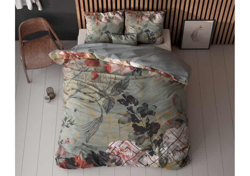 Housse de Couette Marble Art Deco Groen - 200 x 200/220 cm - 15021556 - Sleeptime