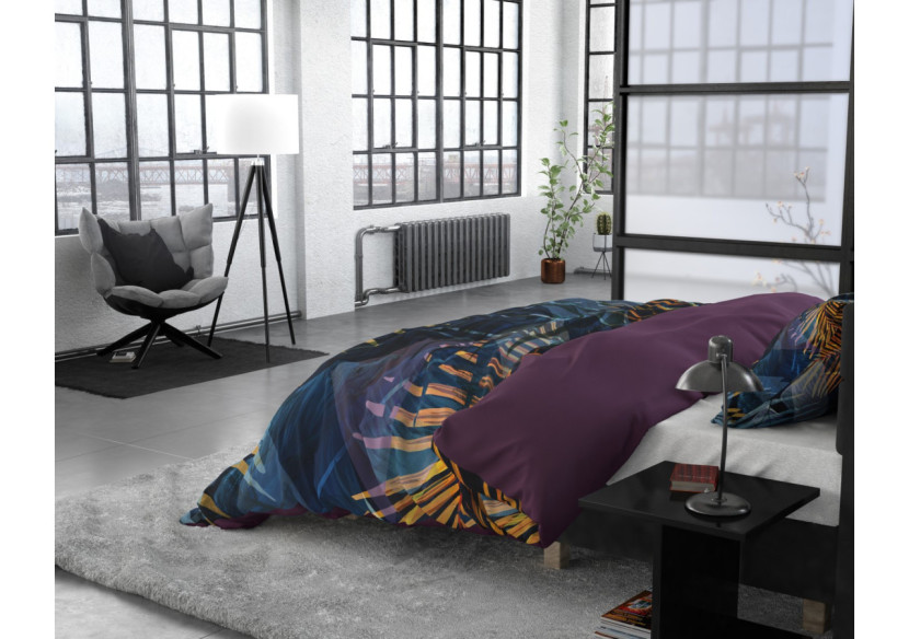 Housse de couette Marina Navy - Coton satiné 140 x 220 cm - 15020620 - Dreamhouse