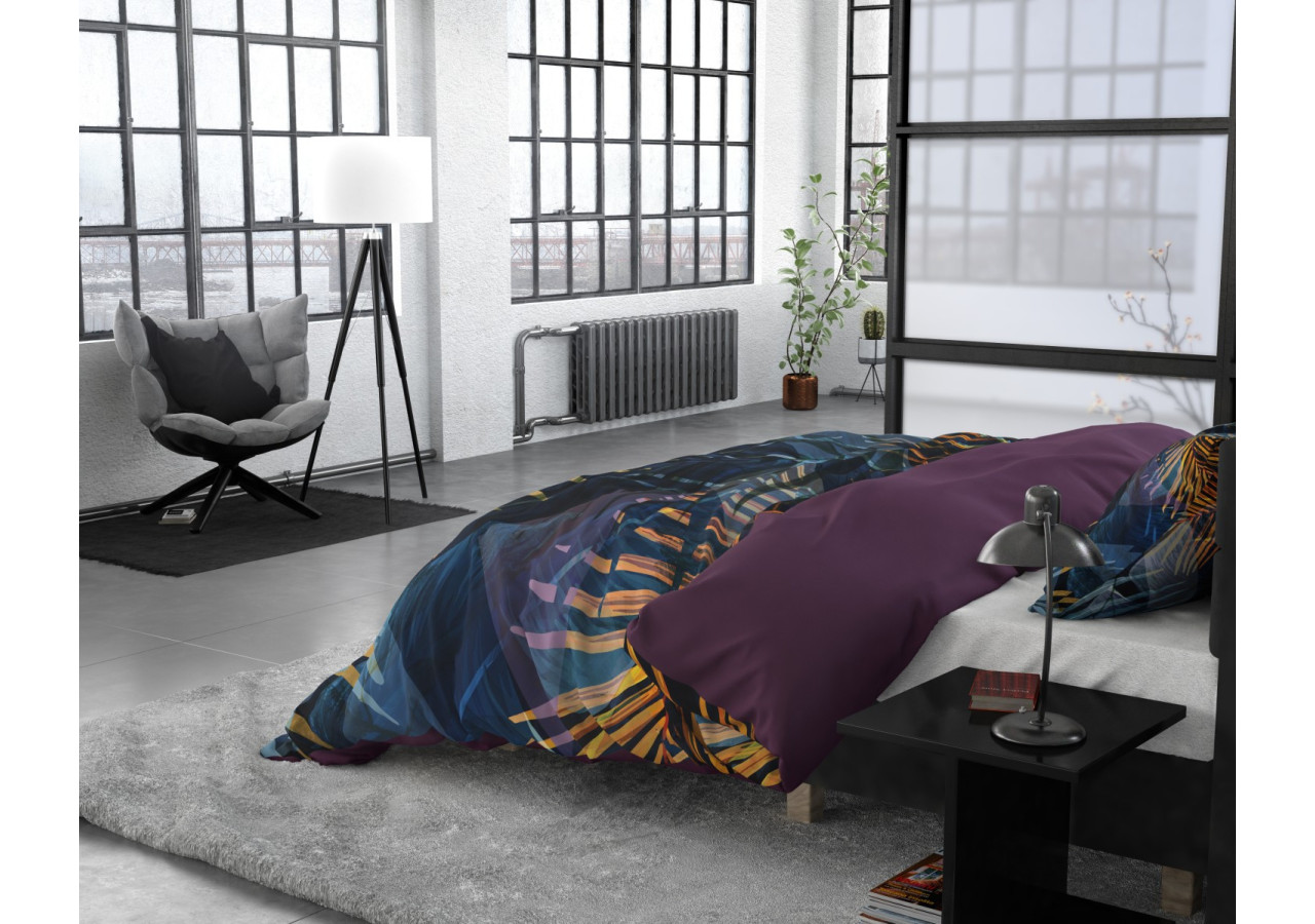 Housse de couette Marina Navy - Coton satiné 200 x 220 cm - 15020621 - Dreamhouse