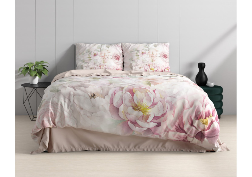 Housse de Couette Minzy - Rose, 140 x 220 cm, Satin de Coton - 17016874 - Dreamhouse
