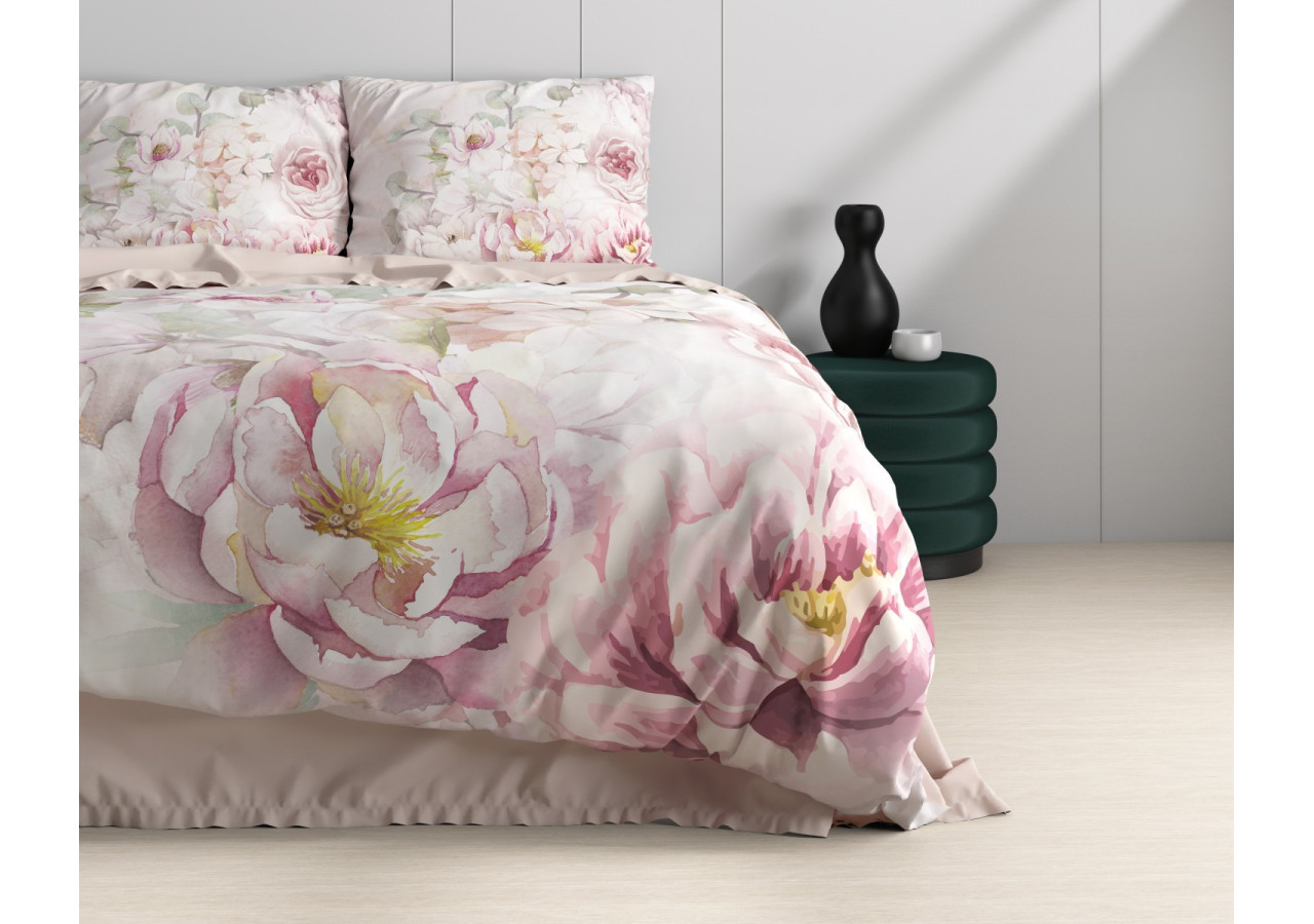 Housse de Couette Minzy - Rose, 240 x 220 cm, Satin de Coton - 17016876 - Dreamhouse