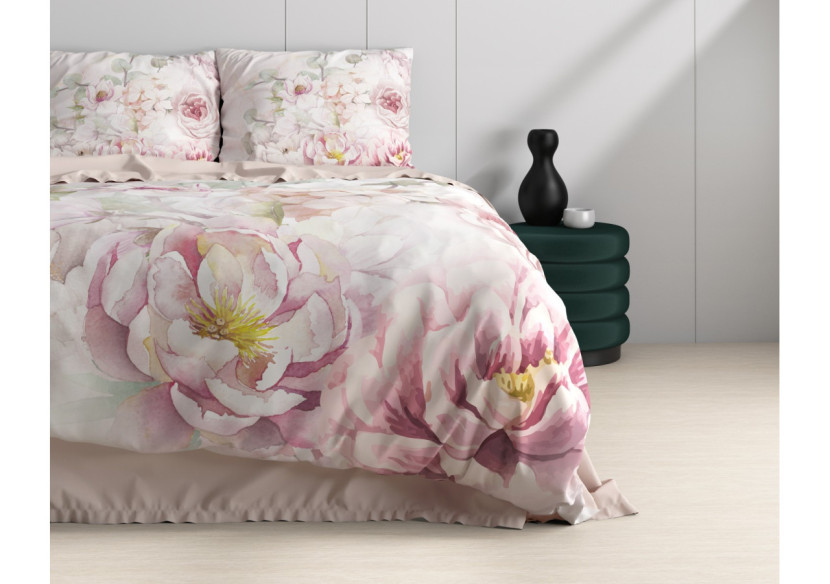 Housse de Couette Minzy - Rose, 240 x 220 cm, Satin de Coton - 17016876 - Dreamhouse