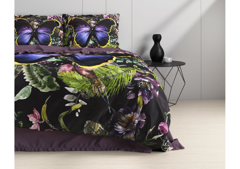 Housse de Couette Mosani Turquoise - 200 x 220 cm en Satin de Coton - 15020626 - Dreamhouse