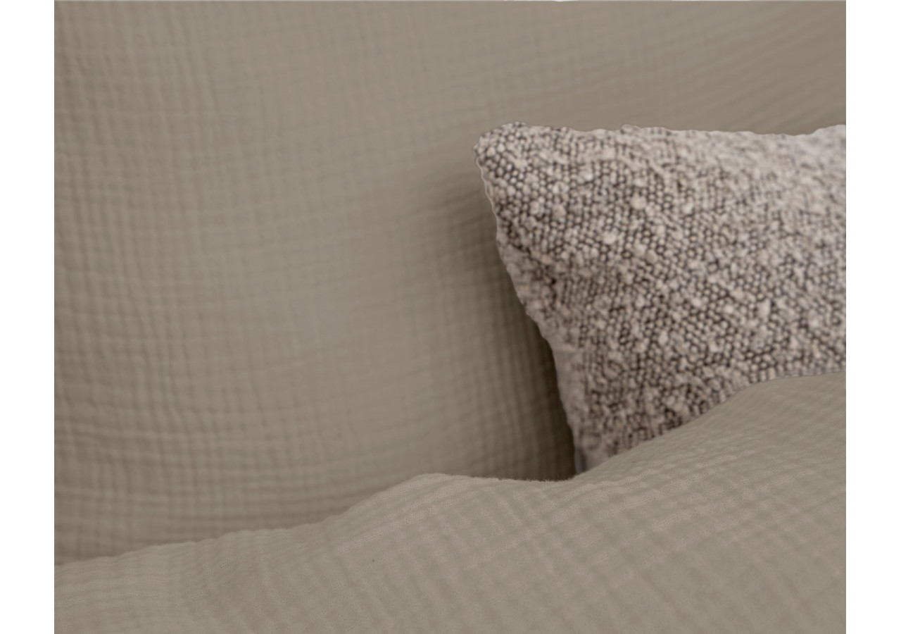 Housse de Couette Mousseline Taupe - Dimensions 140 x 220 cm - 17017055 - Dreamhouse