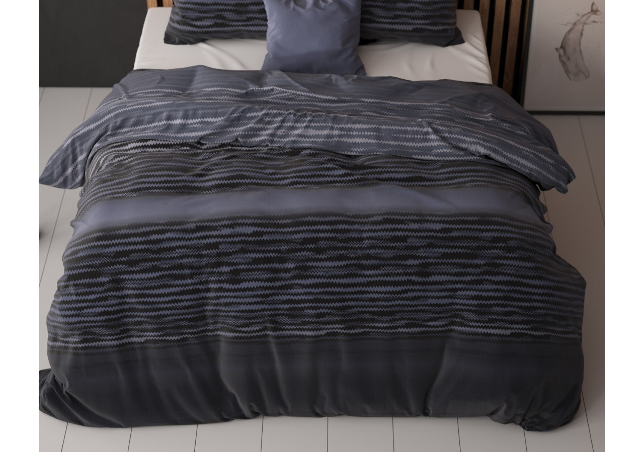 Linge de lit Pablo Zwart - 140 x 220 cm en coton doux et résistant - 15026663 - Sleeptime