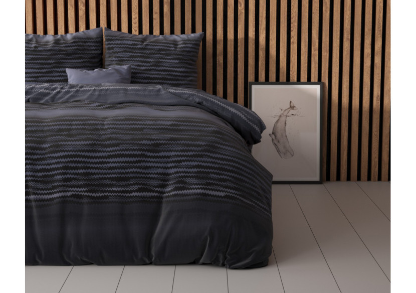 Linge de lit Pablo Zwart - 200 x 220 cm en coton doux et résistant - 15026664 - Sleeptime