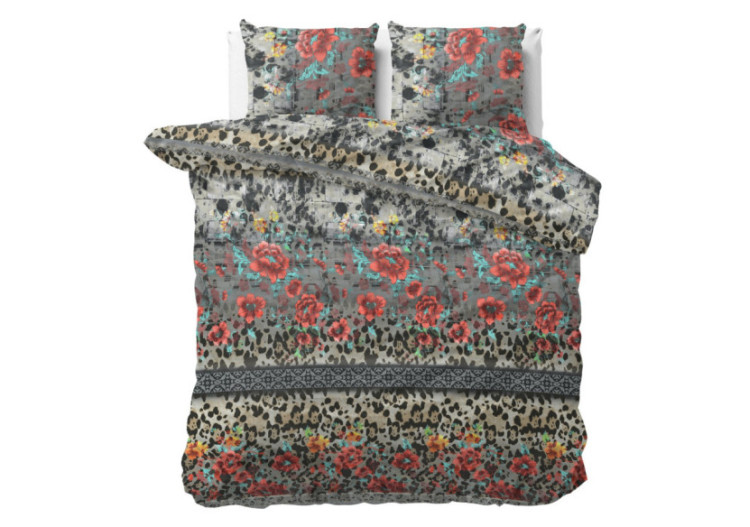 Housse de Couette Panther Lacy - Antracite 240 x 220 cm, Luxe et Confort - 15021756 - Sleeptime