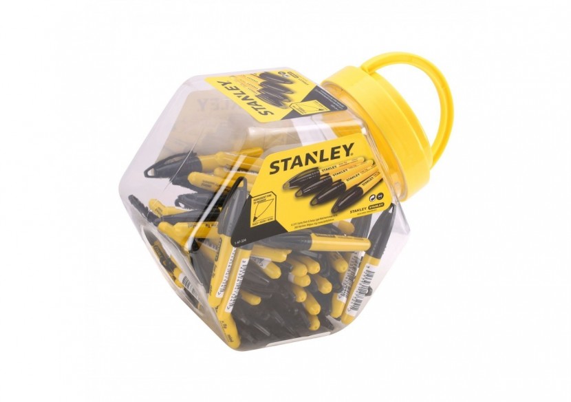 MARQUEUR MINI NOIR POINTE FINE - CONTAINER 72PCS - 1-47-324 - Stanley