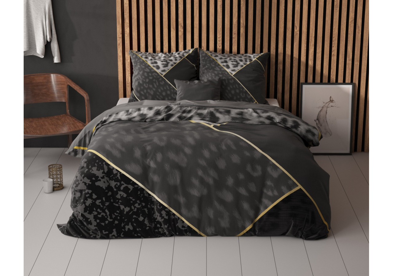 Housse de Couette Panther Vibe - Antracite 135 x 200/220 cm, Douceur et Style - 17017447 - Sleeptime