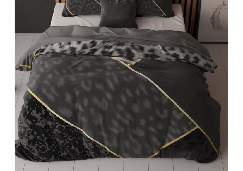 Housse de Couette Panther Vibe - Antracite 135 x 200/220 cm, Douceur et Style - 17017447 - Sleeptime
